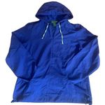 L.L.Bean Windbreaker Jacket Half Zip Pullover Blue With Hood Womens Size XS Photo 1