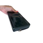 Perlina Deep Green Patent Leather Zip Around Clutch Wallet Photo 2