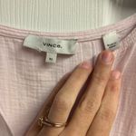 Vince  100% Cotton Seamed Popover Pale Pink Top Size XS Photo 1