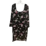 Cocoa and Shay‎ Floral Print Dress Long Sleeve Black Pink Roses Plus Size 3X NWT Photo 7