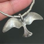 Vintage Native American Zuni Southwestern Liquid Silver Bird Fetish Necklace Photo 9