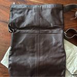 Vintage Y2K Molton Brown London Brown Leather Messenger Crossbody Bag Suede Flap Photo 3