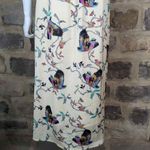 Pink Martini Dress Maxi Woman's Size XS Bird Floral Print Summer Lined Braided Photo 8