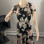 Enfocus Studio En Focus Size 8 Woman's‎ Black Multicolor print Dress Photo 0