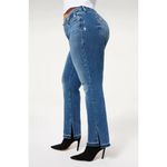 Good American NEW  Good Boy Double Slit Jeans in Blue404 Photo 1