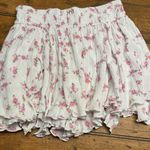 Sky To Moon Floral Mini Skirt Elasticized‎ Ruffled Layer Stretchy Size Medium Photo 0
