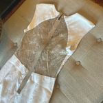 Black Halo 
White Sheer Lace Back Dress Size 4 Photo 8