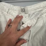 Urban Outfitters BDG  White Linen Blend Wide Leg Pants Drawstring Y2K Size Medium Photo 5