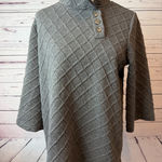 Soft Surroundings  Knit Sweater Medium Textured Poncho Chunky 2CJ97 Tunic Shirt Photo 0