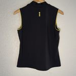 Jamie Sadock Black Sleeveless Golf Top Yellow Athletic Athleisure Sporty Prep Size M Photo 2