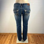 Vanity Low Rise Slim Distressed Bootcut Jeans Contrast Stitching Y2K 30x33 Blue Size undefined Photo 7