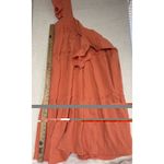 Entro  Flutter Sleeve V-Neck Tiered Mini Dress Cotton Orange Women's Size Large Photo 1