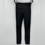 Spanx Faux Leather Leggings Shapewear High Waist Full Length Black Size Large Photo 5