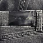 ANINE BING  Button Fly Raw Hem Mid Rise Slim Jeans Charcoal Black Size 26 | 2 Photo 6
