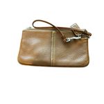 Coach Women's Brown Pebble Leather Wristlet Wallet Zipper Accents Photo 4
