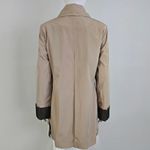 London Fog  Tan & Brown Trenchcoat With Coordinating Brown Scarf Size Small Photo 3