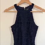 Lulus ‎ Navy Blue Floral Lace Halter Neck Mini Dress Love Poem Size Small Photo 2