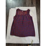 Cynthia Rowley Sleeveless Blouse S Holiday Cherry Girl Prints Casual Preppy Photo 2