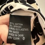 Kasper Floral Leaf Print Midi Cocktail Trench Coat Black White sz 10 Photo 7