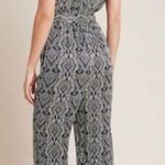 Anthropologie Zadie Boho Paisley Graphic Satin Flutter Sleeve Jumpsuit Petite 4P Photo 1