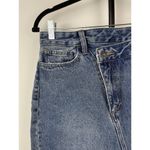 Sam Edelman  Medium Blue Wash The Riley Asymmetrical Raw Hem‎ Denim Jean Skirt 29 Photo 1