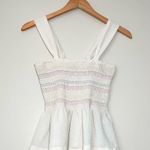 Madewell Rainbow Smocked Peplum Tank Photo 0