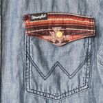 Wrangler  Retro XL Long Sleeve Aztec Back tribal Western Shirt Photo 6
