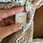 Princess Polly Princes Polly 100% cotton crochet tan striped cropped sweater size 4 Photo 2