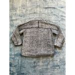 Elodie Gray Faux Fur Sherpa Fluffy 1/4 Zip Pullover High Neck Sweater Women's XL Photo 1