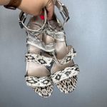 Vince Camuto Rittel Snakeskin Print Heels Ankle Strap Stiletto Women's Size 10 Photo 1