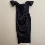 House Of CB House‎ of CB Loretta Black Satin Corset Off Shoulder Dress size XS NWOT Photo 5