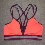Victoria's Secret VSX  crisscross Sports bra, colorblock, salmon pink dark maroon Photo 0