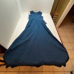 Kay Unger  Rowan Walk Thru Jumpsuit Sleeveless Draped Crew Neck Crepe Gown 10 NEW Photo 12