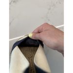 Tory Burch Espadrille Flats Ivory Newport Navy Embellished Canvas Womens Size 8 Photo 6