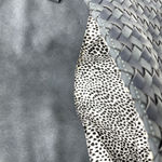 Sole Society Woven Flap Crossbody Bag Clutch Navy Blue Boho Minimalist Neutral Photo 9