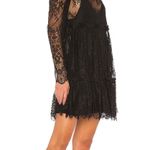 Revolve GRLFRND  $298  Black Reece Lace Mini Long Sleeve Dress XS Photo 2
