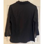 White Stag  Black Button Down Shirt Ladies Size‎ S (4/6) 3/4 Sleeve Photo 3