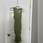 Sundry NWT  Rib Ruched Dress in Olive Photo 3