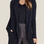 Barefoot Dreams Black Cardigan Bamboo Chic Lite Open Front Sz M Cozy Soft Drape Photo 0