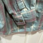 Vintage 90s L.L. Bean Light Blue and Pink Button Down Top Size L Photo 4