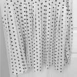 SheIn Polka Dotted Long Sleeve Button Down Top with Pleated Back Photo 2