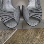 Adrianna Papell Heels Women 6.5M Silver-tone D’Orsay Stiletto Peep-toe Photo 4