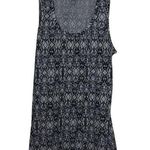 Bobbie Brooks 2X Long Tank Tunic Tribal Print Top Plus in Black White Photo 0