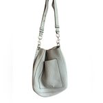 Rebecca Minkoff  Grey Pebbled Leather Shoulder‎ Bag Silver Hardware Photo 6