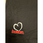 Next Level Apparel Love Heart Boston V-neck T-shirt Women's XL Fitted Slim Black Soft Massachusetts Photo 2