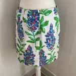 Lilly Pulitzer Blue and Green Cotton Floral Pencil Skirt sz 6 Photo 3
