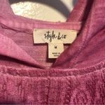 Style & Co  sweatshirt hooded pullover NWT pink lace size M Photo 2
