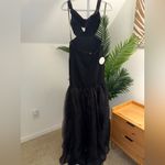 STAUD ‎ Emmaline Off-the-Shoulder Cut-Out Tulle Dress in Black NWT Size Medium Photo 7