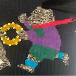 American Vintage Vintage 90s Emanuel Donna collared Sweater sequin ice skating Winter Animals M Photo 6