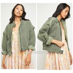 Free People  Florence Bomber in Olive Smoke Photo 1
